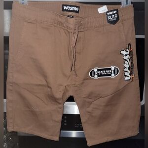 Kids' Tan Skate Flex Shorts